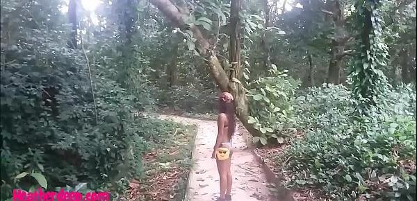  HD thai teen outdoor sucking monster cock in the jungle